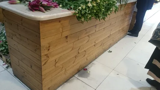 فلاور باکس.گلدان چوبی