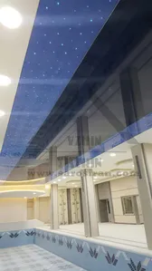 سقف کشسان لاکر یا براق با نورپردازی فیبرنوری