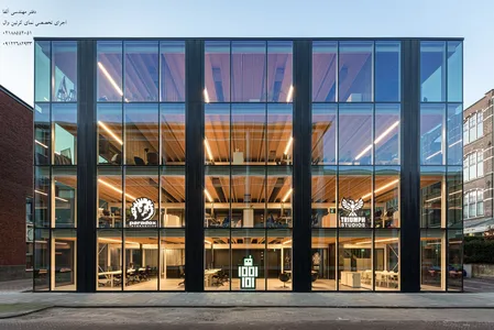 نمای کرتین وال فریم لس و فیس کپ