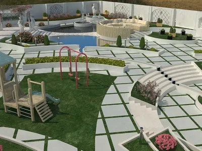  طراحی و اجرای باغ رستوران و باغ تالارهای لوکس و مدرن 