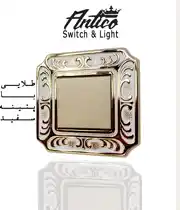 عکس شماره 13469 کلید-و-پریز-طرح-ویتا-طلایی-با-پتینه-سفید