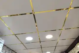 عکس شماره 23845 سقف-کاذب-تایل-pvc-سپری-طلایی-سپری-استیل-سپری-سفید