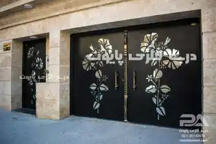 عکس شماره 19001 نمونه-اجرا-شده-ی-درب-فلزی-ورودی-اصلی-ساختمان-به-همراه-حفاظ-دیواری