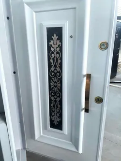 عکس درب ضد سرقت مدل ونوس شیشه خور سفید 14548