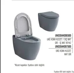 عکس توالت فرنگی طوسی خاکستری وارداتی 18361