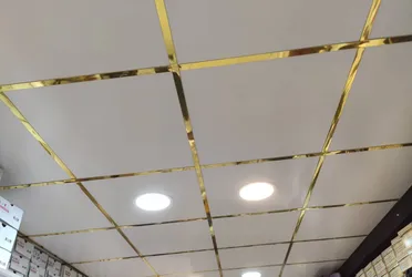 عکس سقف کاذب تایل pvc سپری طلایی سپری استیل سپری سفید  23845