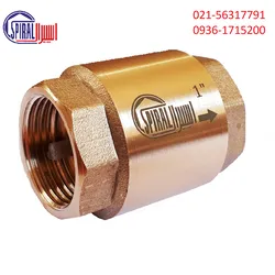 عکس شیرخودکار برنجی اسپیرال شیر یکطرفه اسپیرال سایز 1/2 اینچ 27348