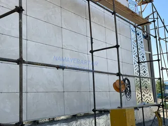 عکس نمای خشک چیست + انواع نمای خشک، سرامیک به روش خشک،نمای کلیپس 41501