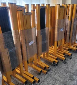 عکس راهبند آکاردیون 12 شاخه چرخ دار 3.5 متری | نیاز ترافیک 44994