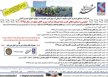 عکس سیم و کابل آگهی در شماره 321 618
