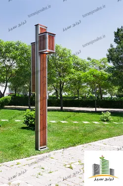 عکس پایه چراغ باغی ترنج سبز کد 105 7874