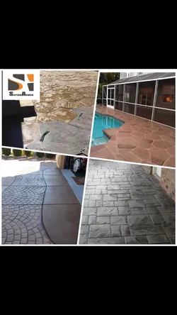 عکس بتن استمپی و کفسازی بتنی 8451