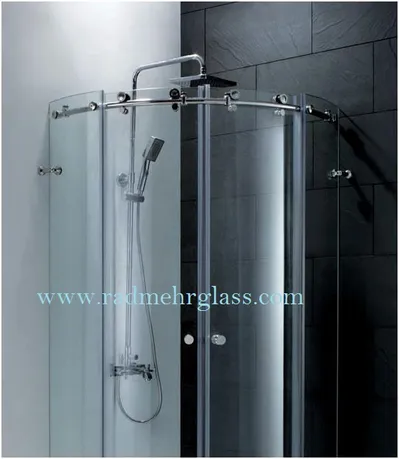 عکس دور دوشی  شیشه خم با دو درب اسلایدینگ 11908