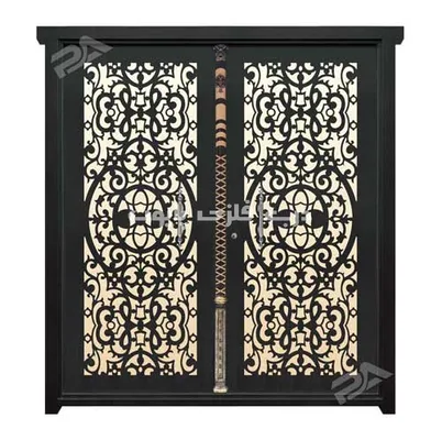 عکس درب فلزی پایون مدل 058 اندازه دو لنگه 19266