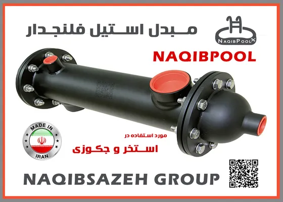 عکس مبدل حرارتی استیل 18 فوت واقعی NAQIBPOOL مدل NP40 23430