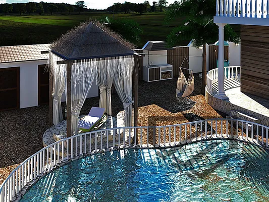 عکس  طراحی واجرای باغ -باغ ویلا-استخر سونابصورت اقساطی  29490