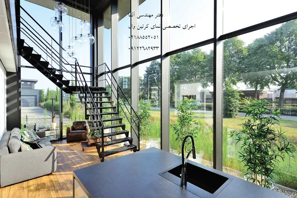 عکس نمای کرتین وال فریم لس و فیس کپ 31909