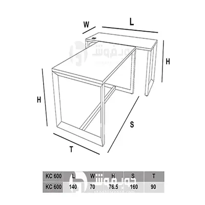 عکس ست میز مدیریت و کنفرانس 4 نفره مدل KC600 40921