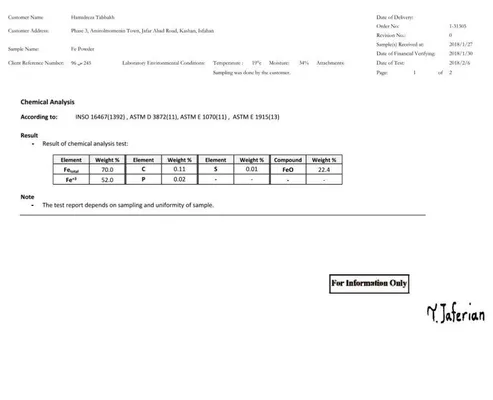 عکس آزمایش براده آهن صنعتی 43080
