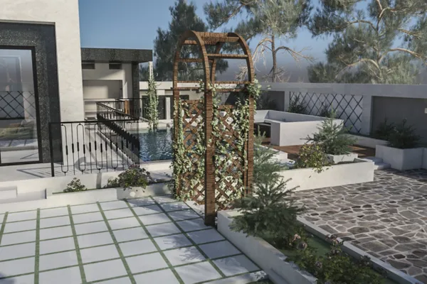 عکس  طراحی باغ ویلا در بهینه ترین زمان بهره برداری  43911