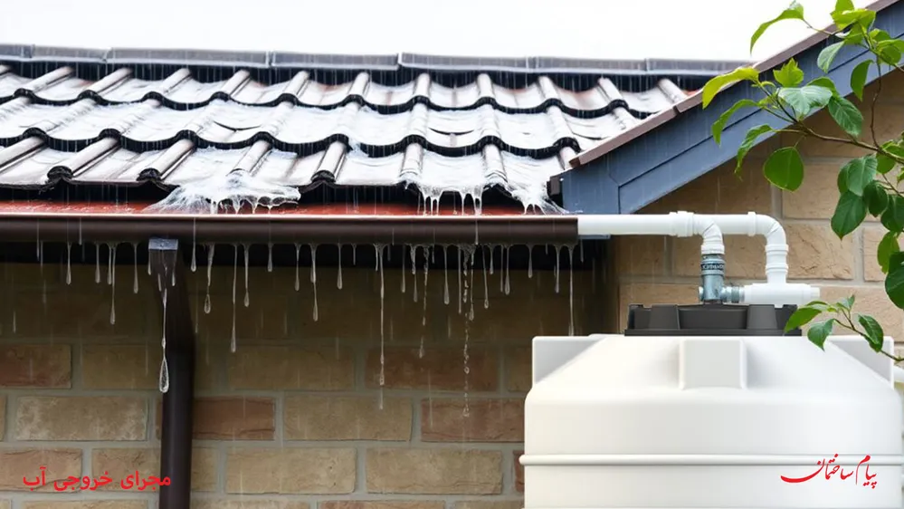 مجرای خروجی باران در تاسیسات