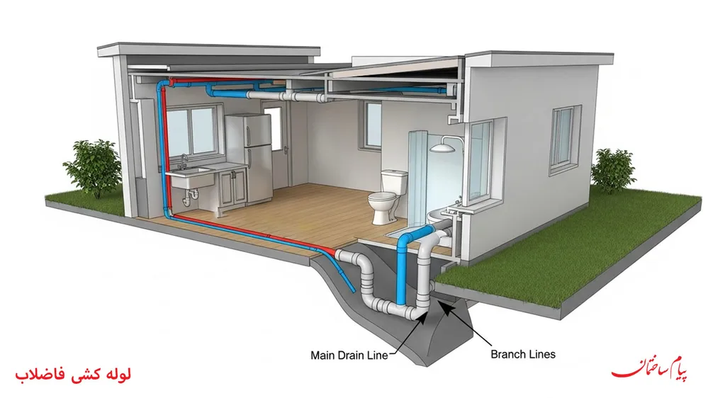 لوله کشی فاضلاب در تاسیسات